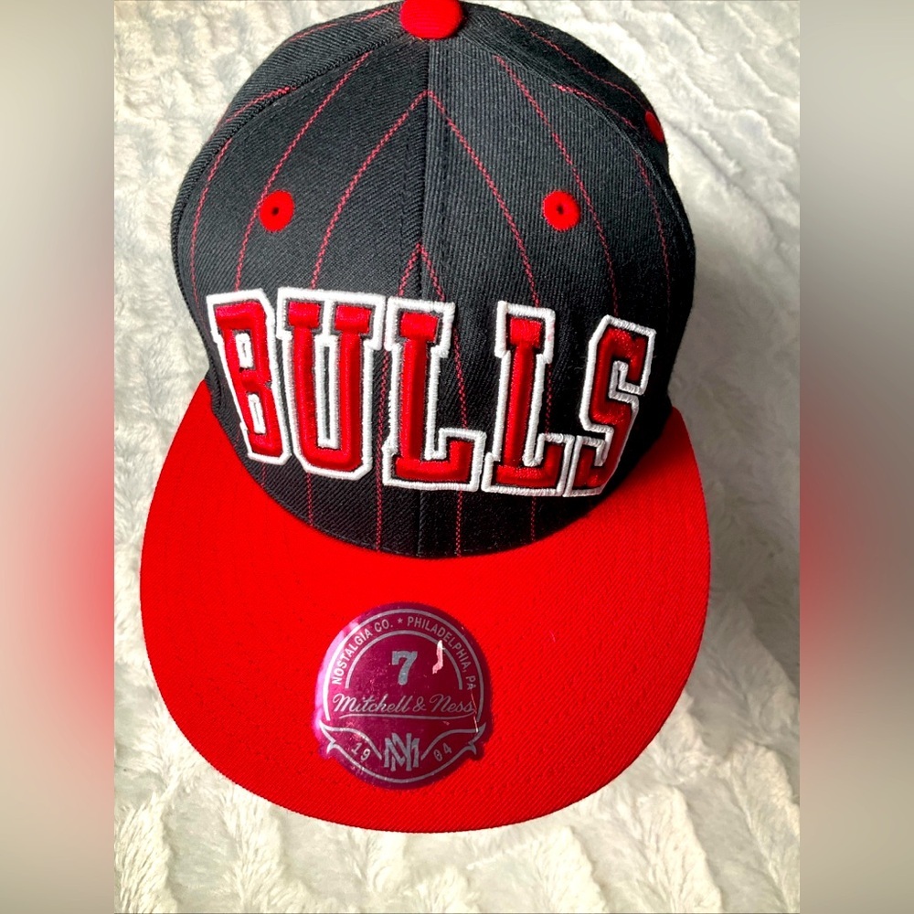 Chicago Bulls Men’s Mitchell Ness Sz 7 Fitted 1995-1996 Championship 72 Wins Hat